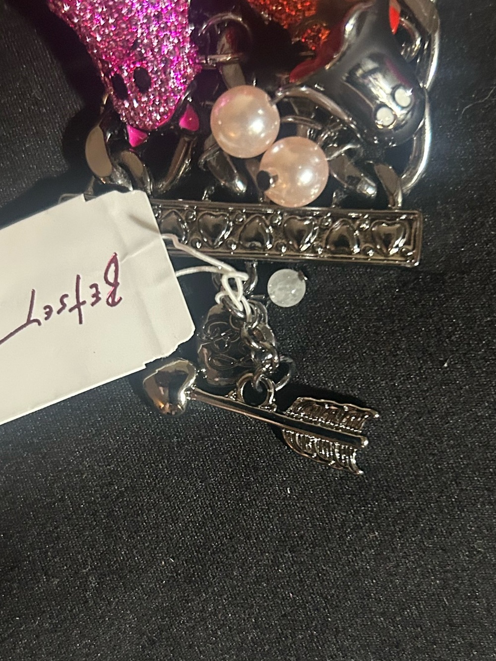 Betsey Johnson Multicolor Ghost & Pearl Charm Bracelet - Picture 3 of 6